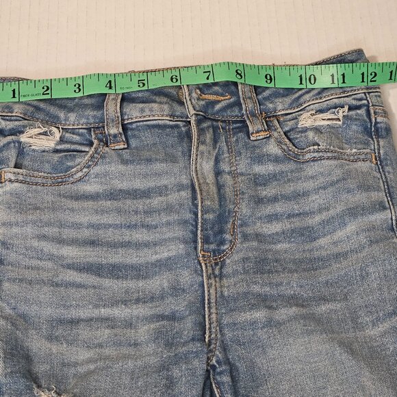 American Eagle Next Level Stretch Jeans, Distressed, Size 00 - Picture 6 of 8